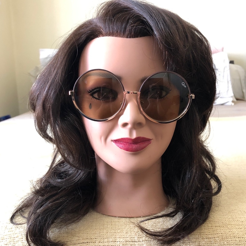 Quay Australia Cara Round Sunglasses (Brown/Gold)